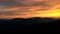 Aerial view at Tara mountain in Serbia at sunset