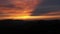 Aerial view at Tara mountain in Serbia at sunset