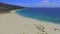 Aerial view of Tarifa Spain Andalusia . Beautiful aerial perspective of Valdevaqueros beach