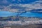 Aerial view of Tasman Bridge and Hobart, Tasmania