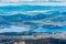 Aerial view of Tasman Bridge and Hobart, Tasmania