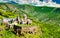 Aerial view of Tatev monastery in Armenia