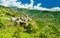 Aerial view of Tatev monastery in Armenia