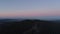 Aerial view of Taunus mountains at dusk, Grosser Feldberg