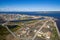 Aerial view of Tavayvaam village (on the right) and Anadyr city (on the left behind the Kazachka river)