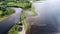 Aerial view of Taynuilt seen from Loch Etive