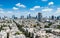 Aerial view of Tel Aviv City with modern skylines against the blue sky in the downtown of Tel Aviv, Israel