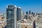 Aerial view of Tel Aviv skyscrapers cityspace