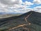 Aerial view of telecommunication antennas on the top of Black Mountain in Carmel Valley, SD, California