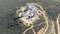 Aerial view of telecommunication antennas on the top of Mountain