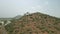 Aerial view of a temple on a hill in Tamil Nadu, drone shot of a religious place near Chennai