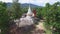 Aerial view temple on the mountain