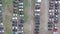 Aerial view on a temporary parking lot