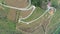 Aerial view of terraced vineyards in Douro Valley