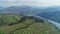 Aerial view of terraced vineyards in Portugal