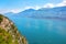 Aerial view from Terrazza del Brivido viewpoint upon Lake Garda