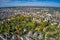 Aerial View of Thabor Park in Rennes, Brittany, France