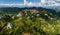 Aerial view of the Thrangu Tashi Yangtse Monastery or Namo Buddha Monastery. Nepal