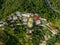 Aerial view of the Thrangu Tashi Yangtse Monastery or Namo Buddha Monastery. Nepal