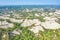 Aerial view of Tianliao Moon World. volcano mud and limestone area. Kaohsiung. Taiwan