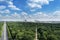 Aerial view of Tiergarten and skyline of Berlin