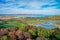 Aerial view of Tihany at lake Balaton