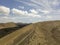 Aerial view of Timanfaya, national park, panoramic view of volcanoes. . Lanzarote, Canary Islands, Spain