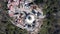 aerial view time-lapse of Swayambhunath Stupa