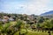 Aerial view of Tiradentes town and Santo Antonio Church - Tiradentes, Minas Gerais, Brazil