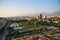 Aerial view of Tirana Albania City center with modern buildings, residential district and greenery