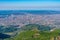 Aerial view of Tirana from Dajti mountain in Albania