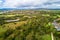 Aerial view of Tirhatuan Wetlands in Melbourne.