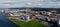 Aerial view of Titanic Centre Titanic Quarter in Belfast Northern Ireland