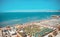 Aerial view to Adriatic sea in Durres