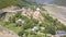 Aerial view to Ananuri castle complex on the Aragvi River in Georgia