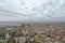 Aerial view to Arica town in Chilean desert