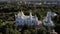 Aerial view to The Assumption Cathedral and his bell tower in Poltava