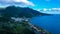 Aerial View to the Azure Bay of the Paradise Guadeloupe