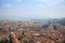 Aerial view to Bologna town in summer