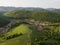 Aerial view to Bukk Mountains National Park, Hungary