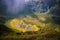 Aerial view to Caldeira do Faial, Faial island, Azores, Portugal