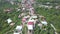 Aerial view to center of Sighnaghi town in Georgia`s region of Kakheti. Signagi