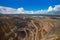 Aerial view to the diamond open mine