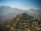 Aerial view to Hajjah city and Haraz mountain, Yemen