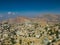 Aerial view to Hajjah city and Haraz mountain Yemen