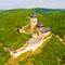 Aerial view to The Karlstejn castle.