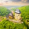 Aerial view to The Karlstejn castle.