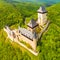 Aerial view to The Karlstejn castle.