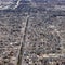 Aerial view to Los Angeles with houses and streets in rectangular pattern