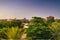 Aerial view to Niger river in Niamey at sunset Niger